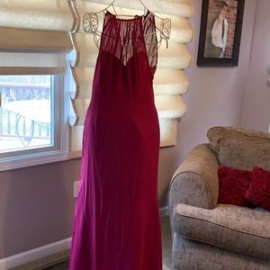 Gorgeous Long maroon dress, smoke & pet free home